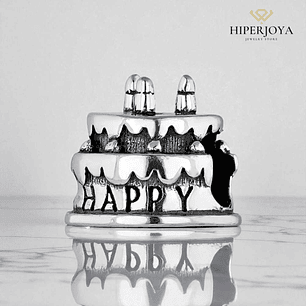 Abalorio happy birthday silver