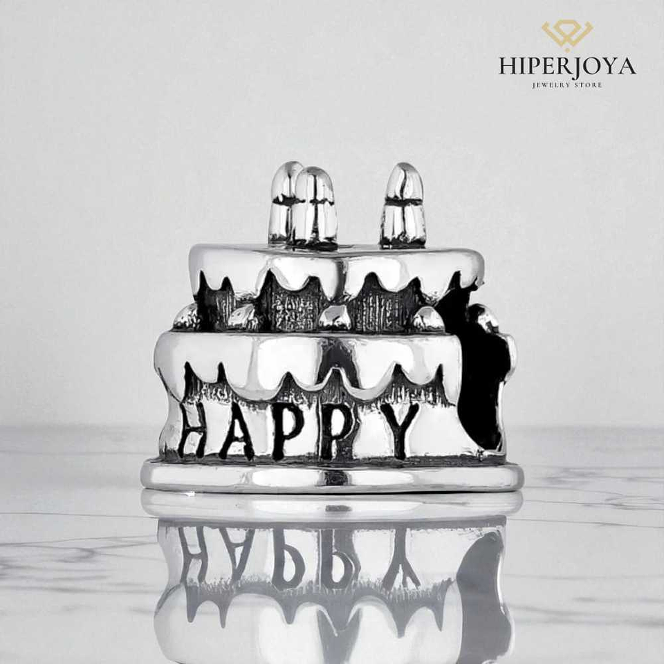 Abalorio happy birthday plata 2