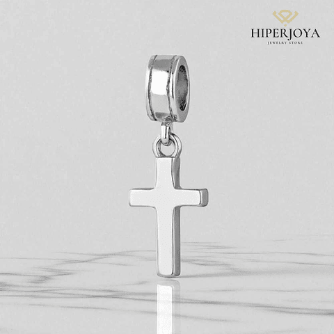 Silver cross bead 