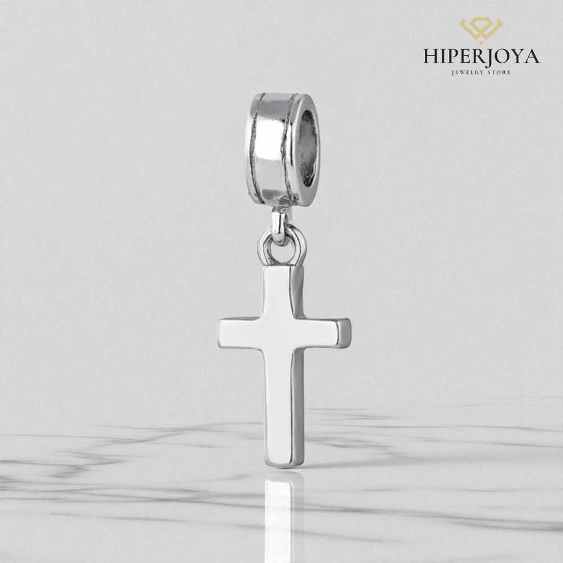 Abalorio cruz plata  2