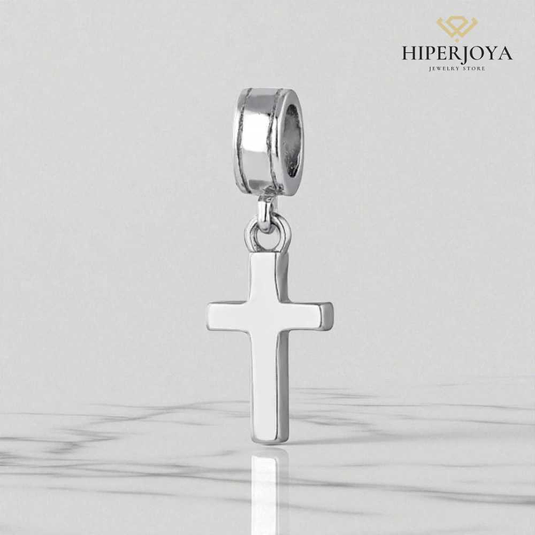 Abalorio cruz plata  2