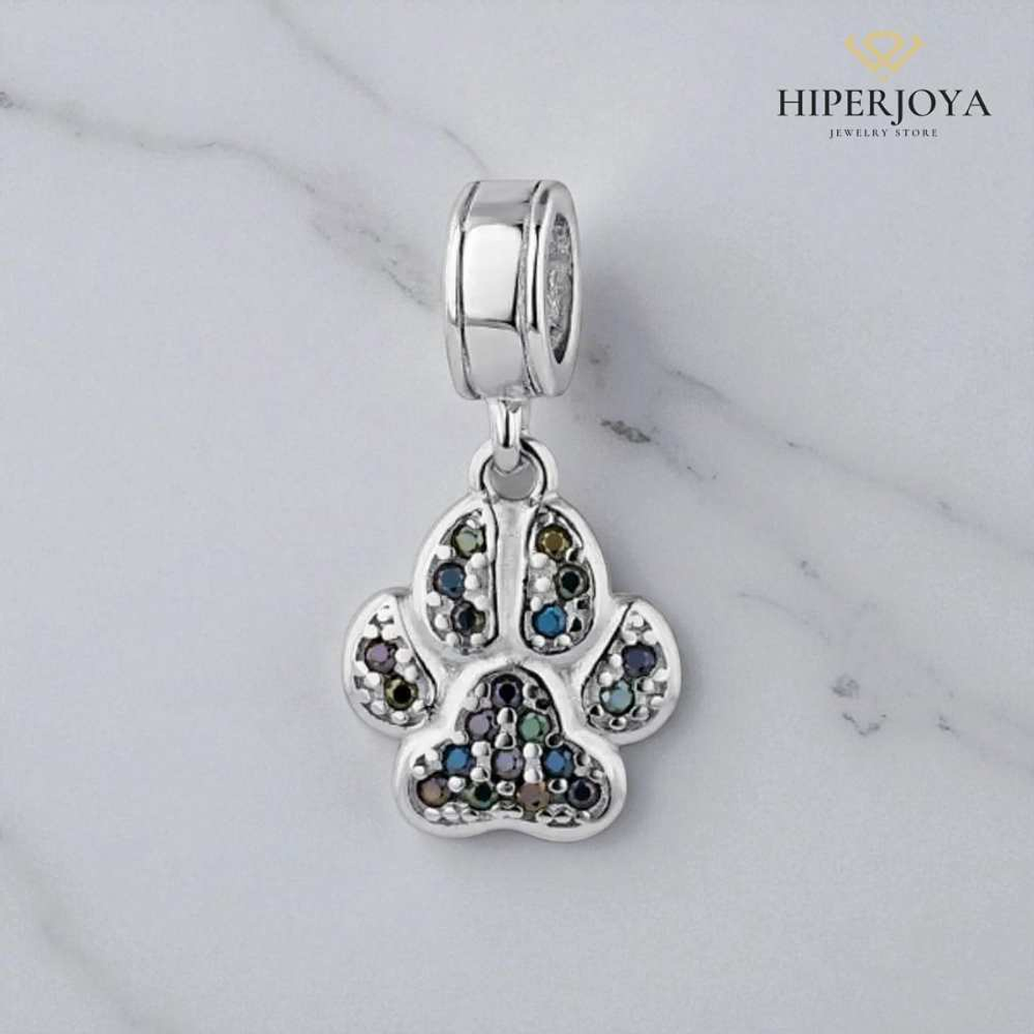 Abalorio huella plata 2