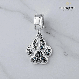 Silver footprint charm