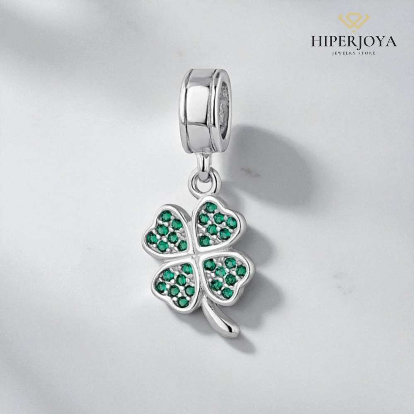 Abalorio trébol verde 2