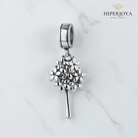 Silver-colored glass bead