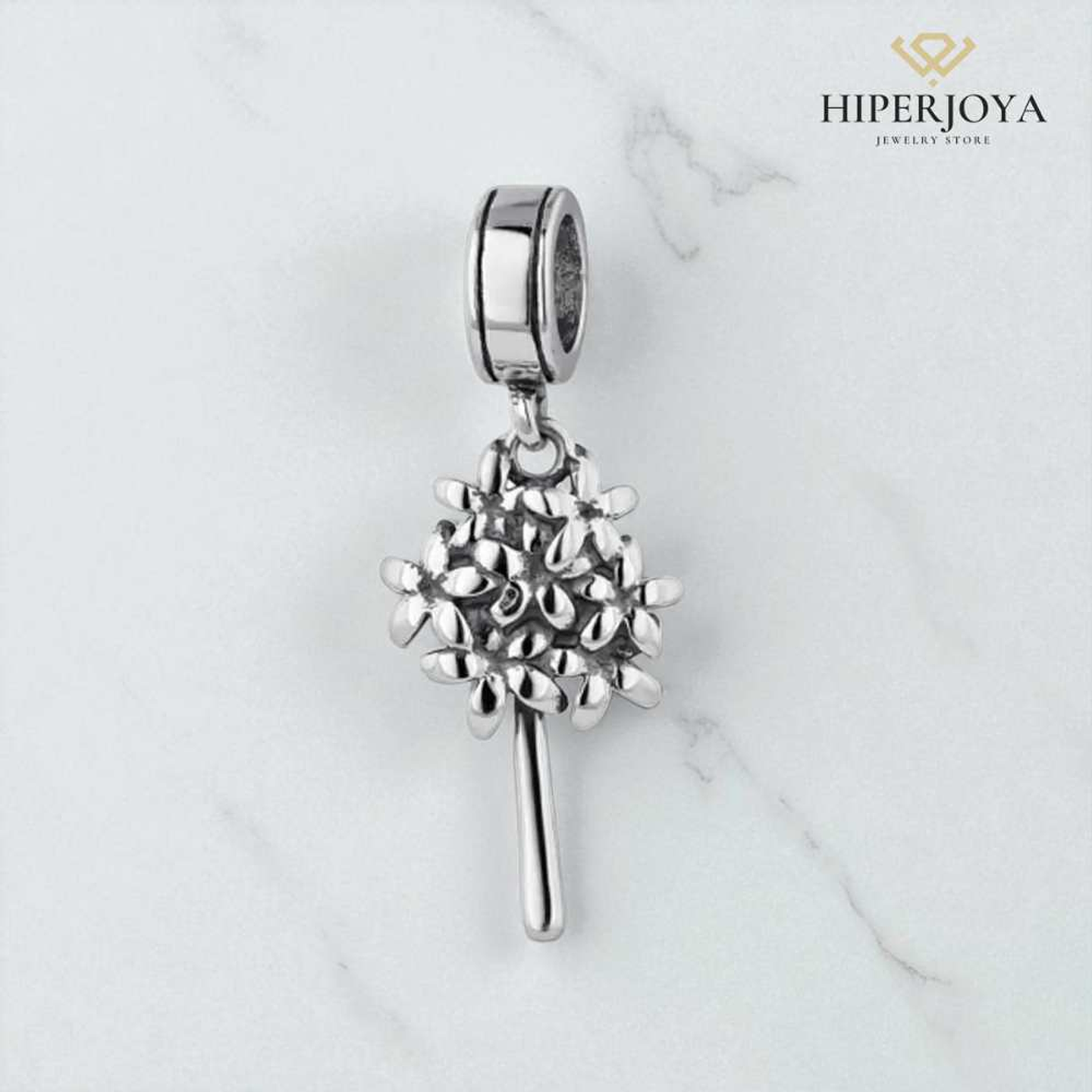 Abalorio biznaga plata 2