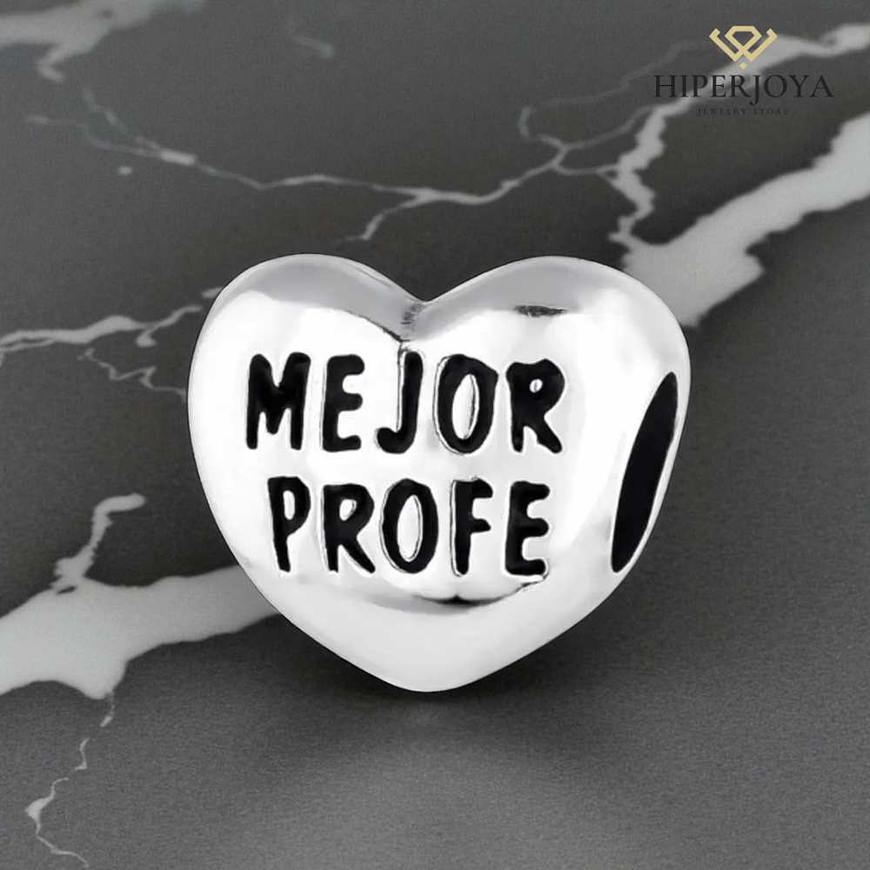 Abalorio mejor profe plata 3