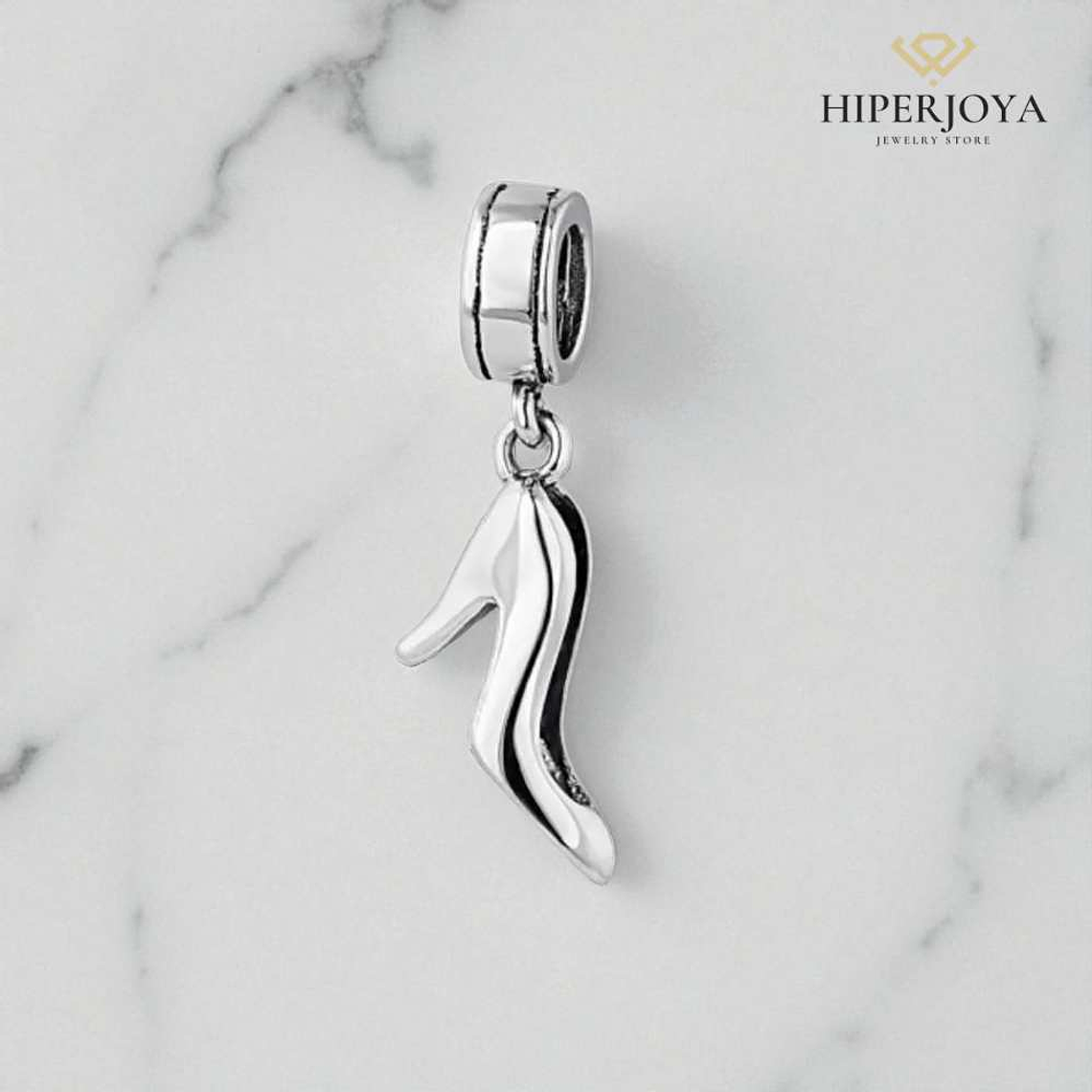 Abalorio tacón plata 2