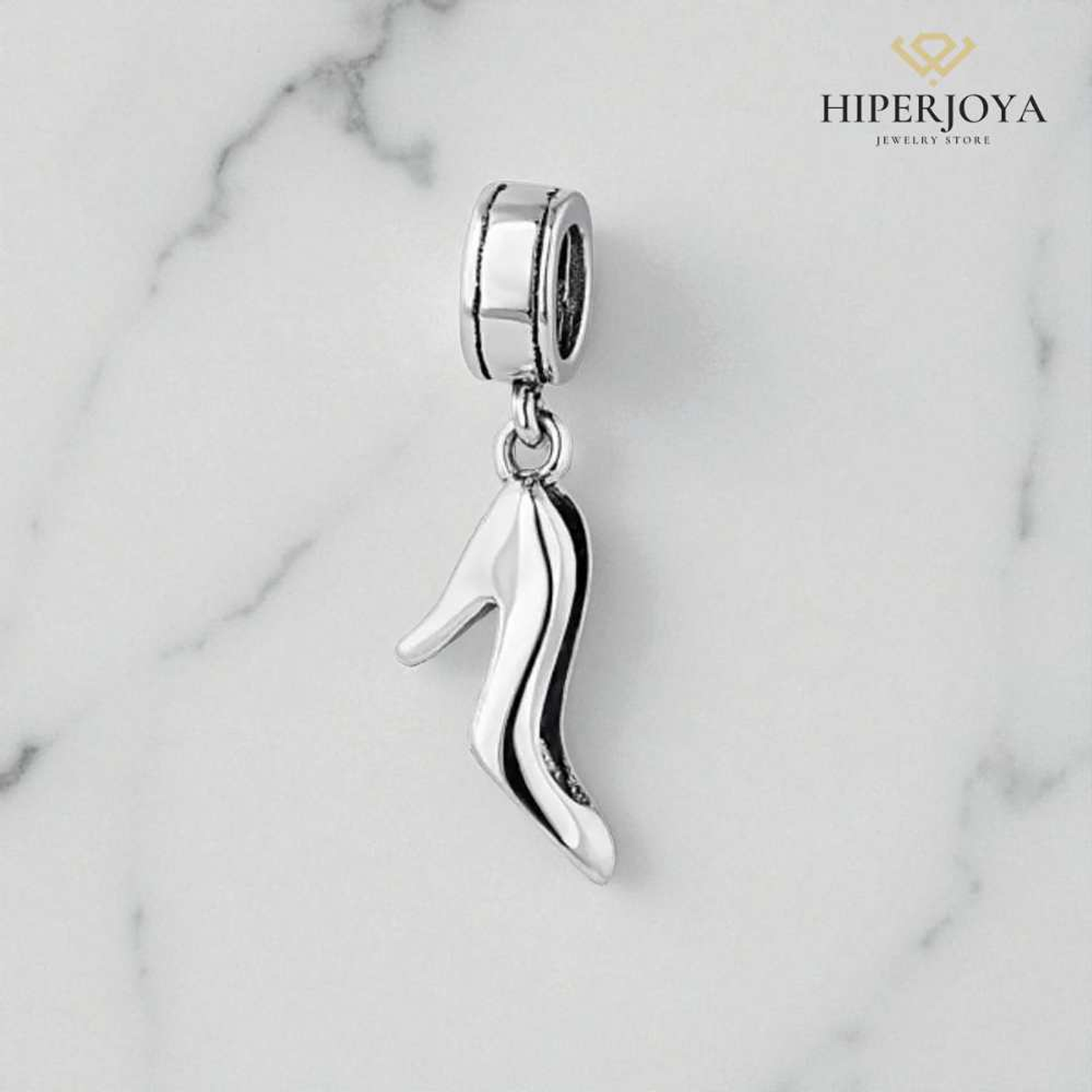 Abalorio tacón plata 2