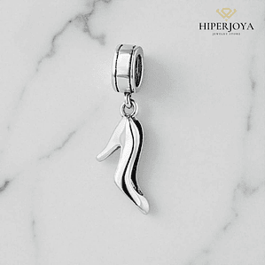 Abalorio tacón plata