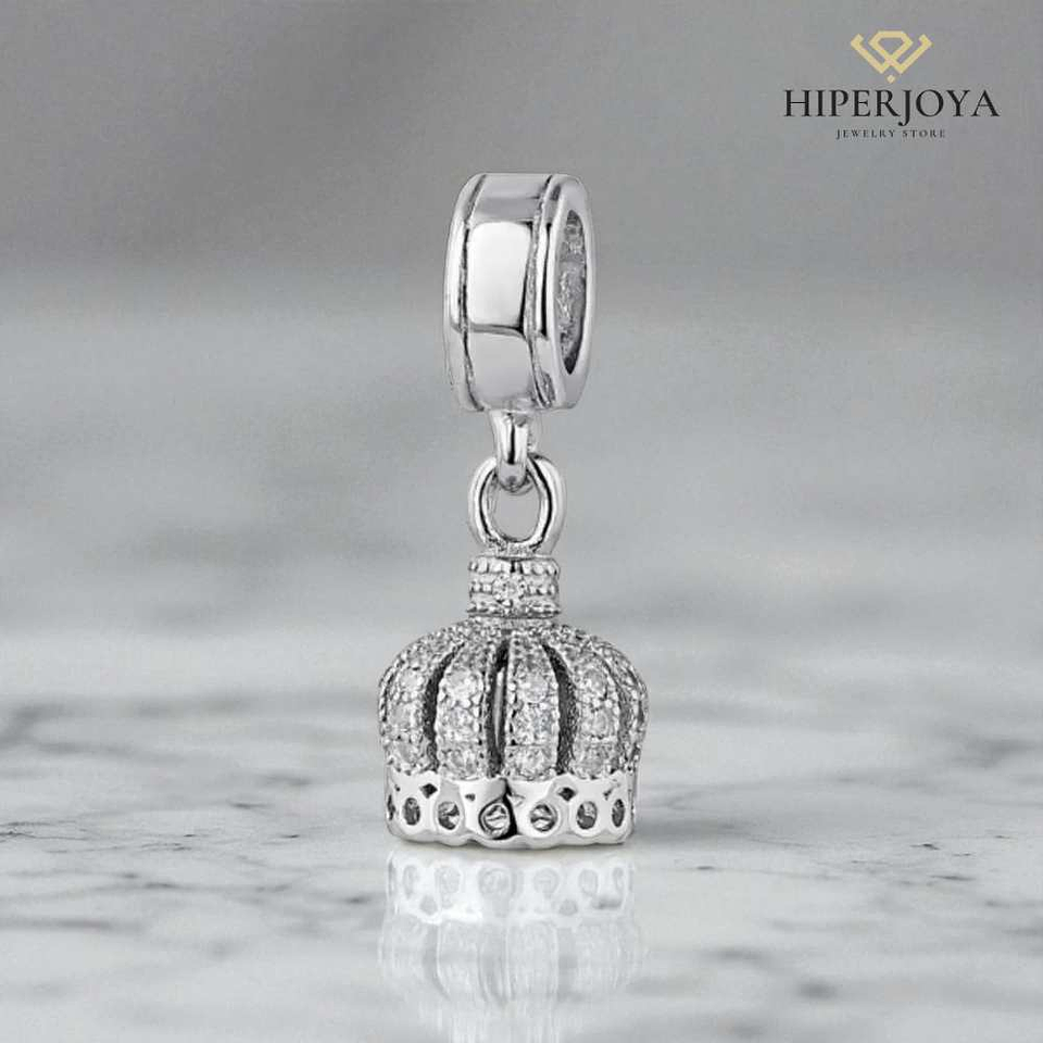 Abalorio corona plata 2