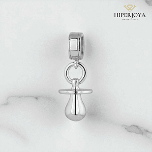 Silver pacifier charm