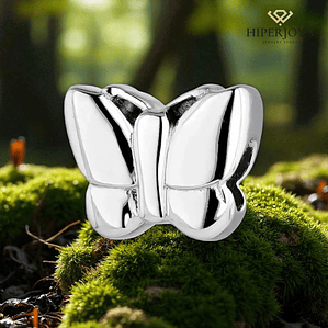 Abalorio mariposa plata