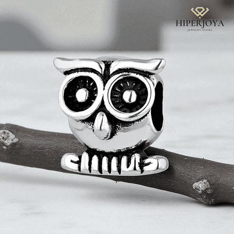 Abalorio búho plata