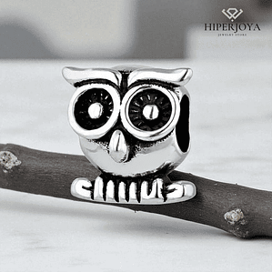 Abalorio búho plata