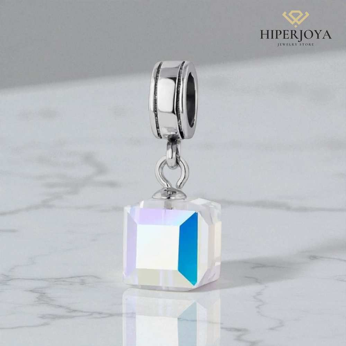 Abalorio swarovski plata 2