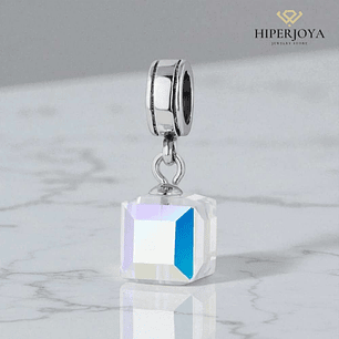 Abalorio swarovski plata