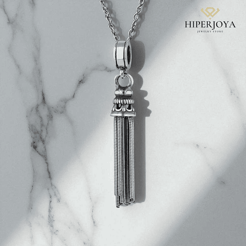 Abalorio flecos plata