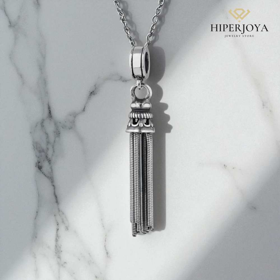 Abalorio flecos plata 2