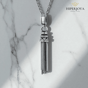 Abalorio flecos plata