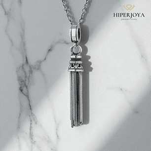 Abalorio flecos plata