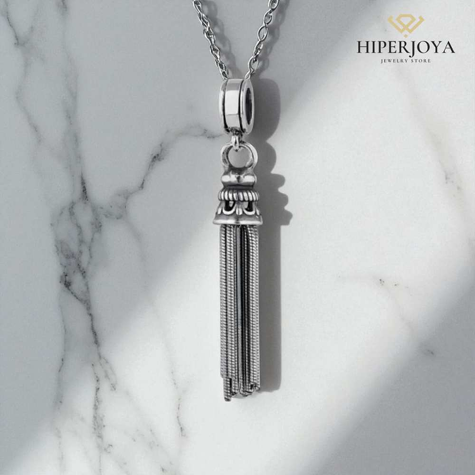 Abalorio flecos plata 2