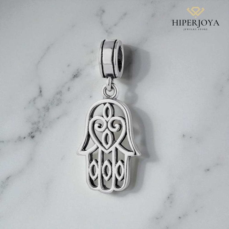 Abalorio mano de fátima plata  2