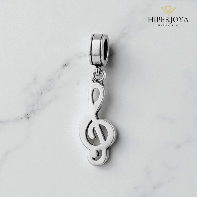 Abalorio clave de sol plata 2