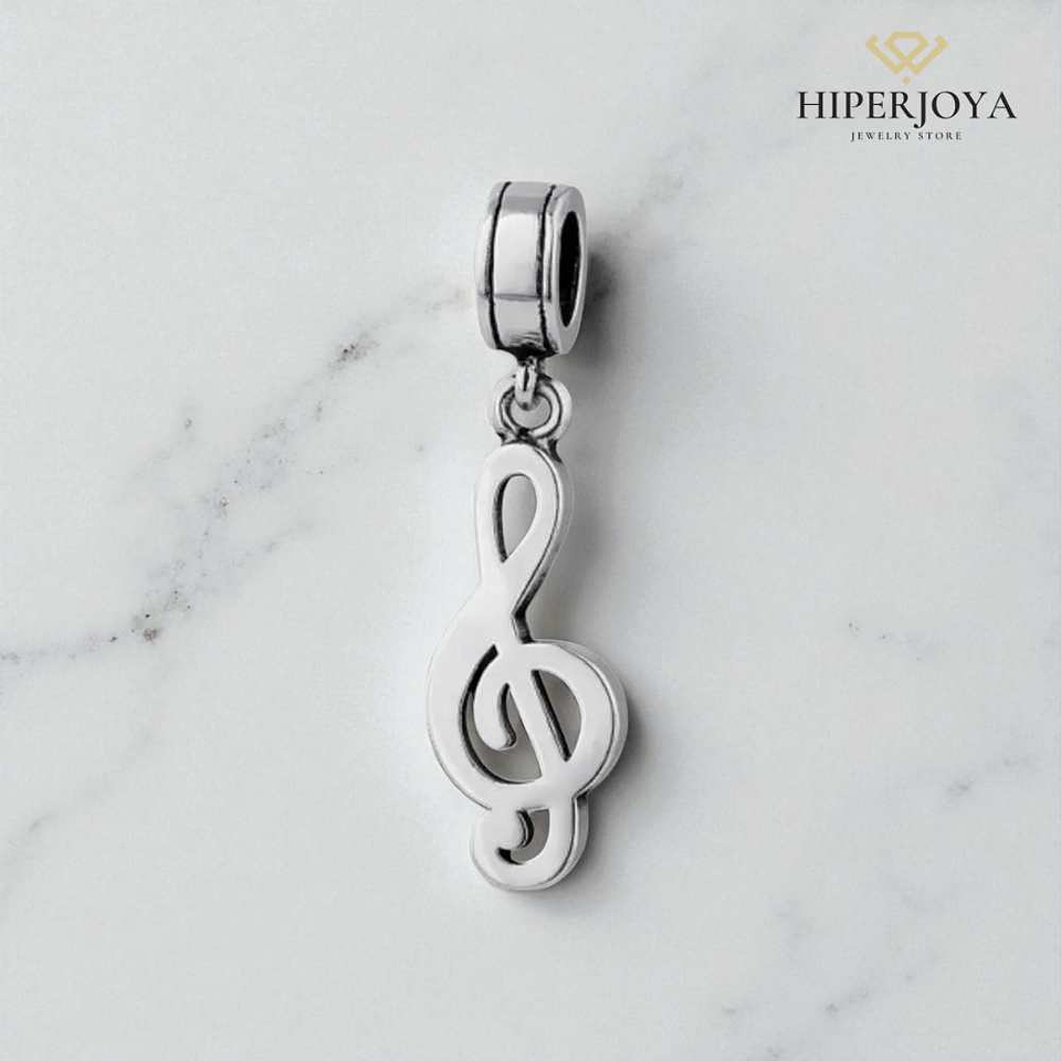 Abalorio clave de sol plata 2