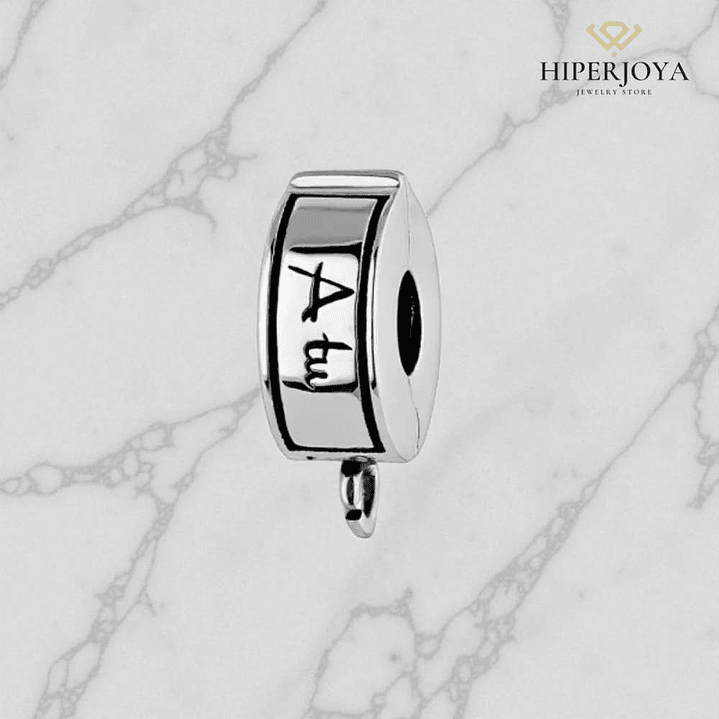 Abalorio clip plata 2