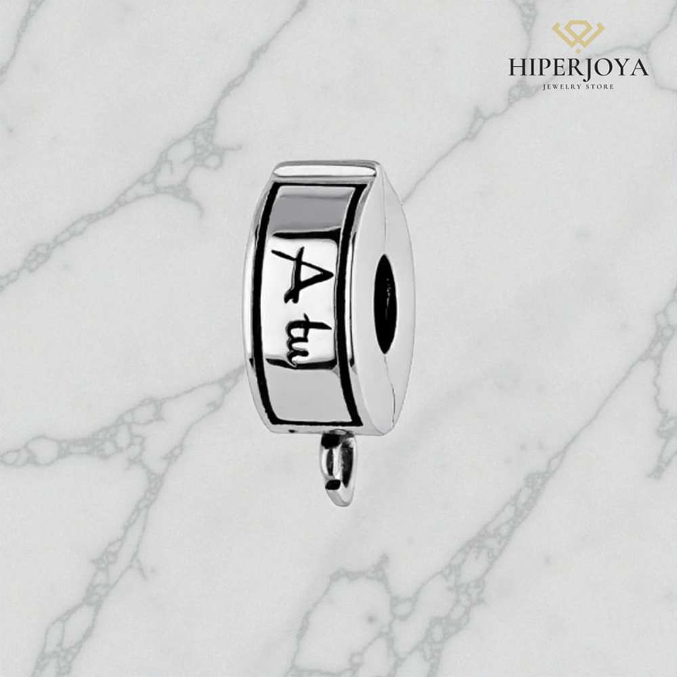 Abalorio clip plata 2