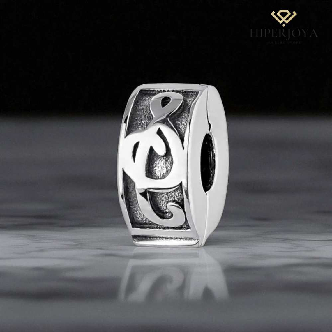 Abalorio clip música plata 2