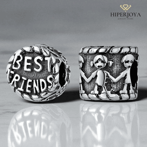 Abalorio best friend plata