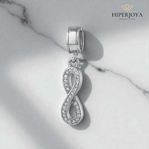 Abalorio infinito circonitas plata