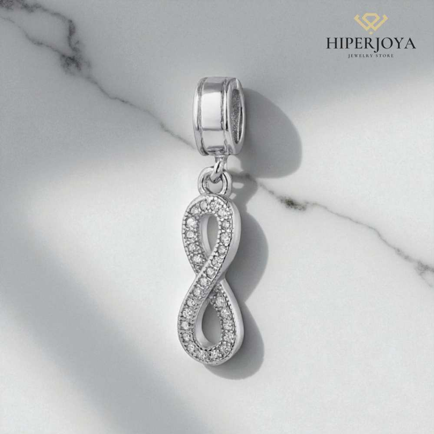 Abalorio infinito circonitas plata 2