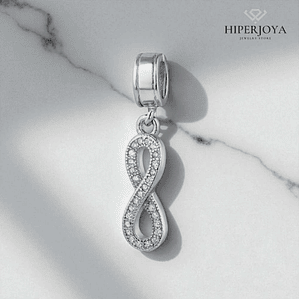 Abalorio infinito circonitas plata