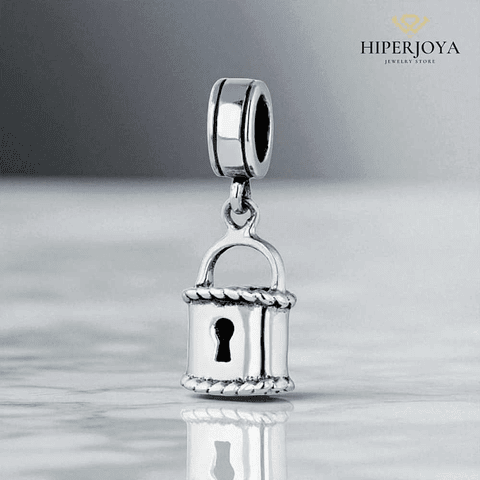 Abalorio candado plata