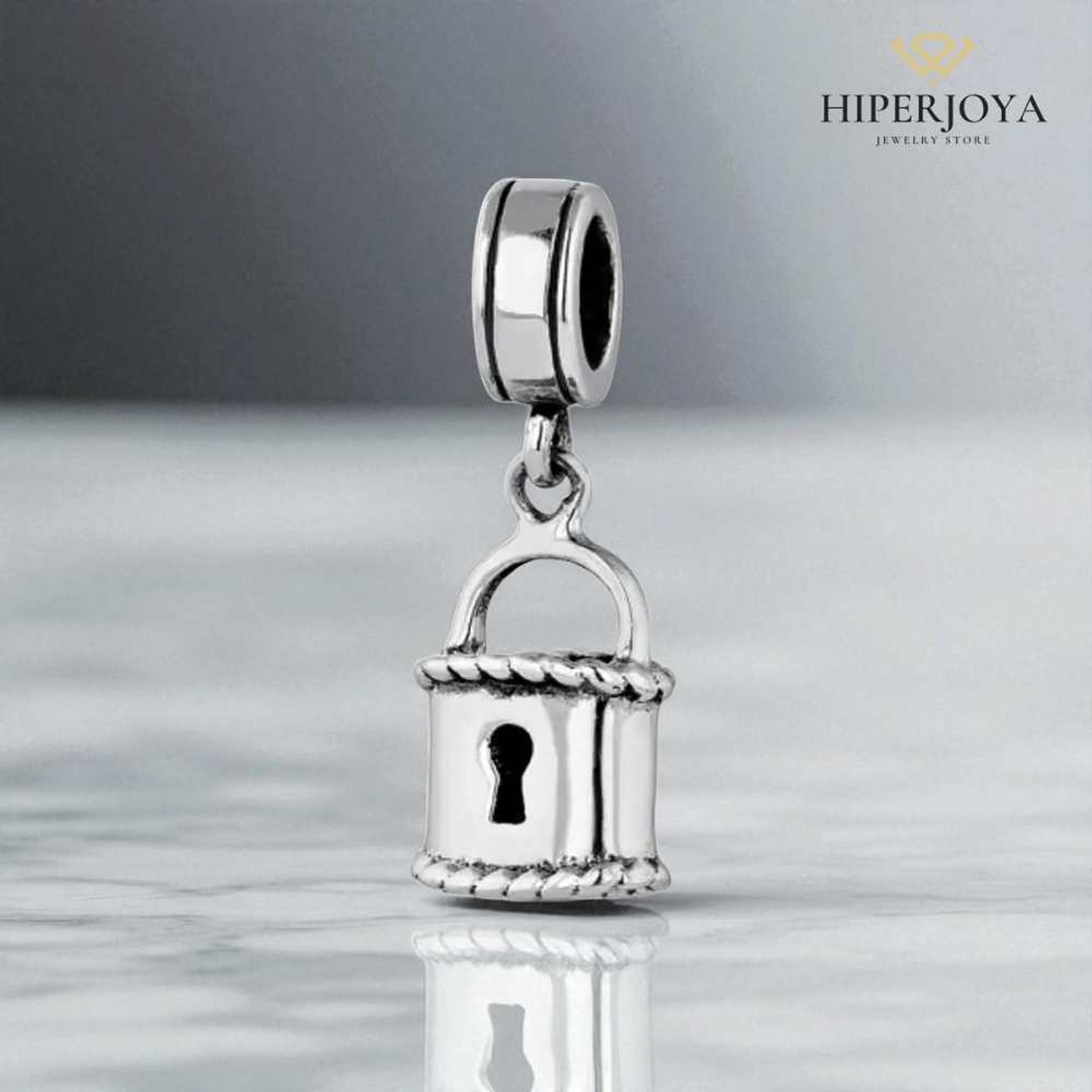 Abalorio candado plata 2