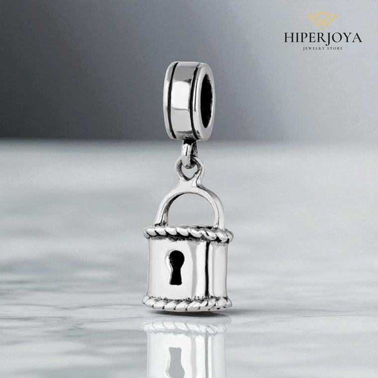 Abalorio candado plata 2