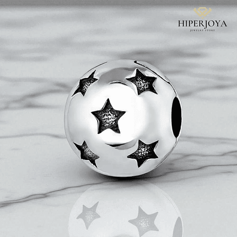 Abalorio clip universo plata