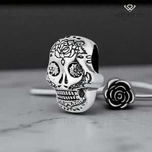 Abalorio calavera plata