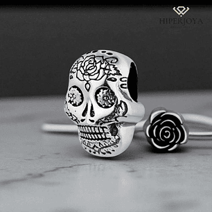 Abalorio calavera plata