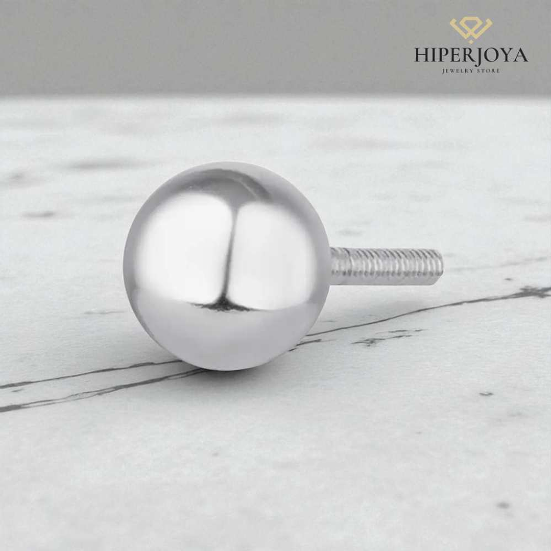 Abalorio bola rosca para cierre de pulsera plata 2