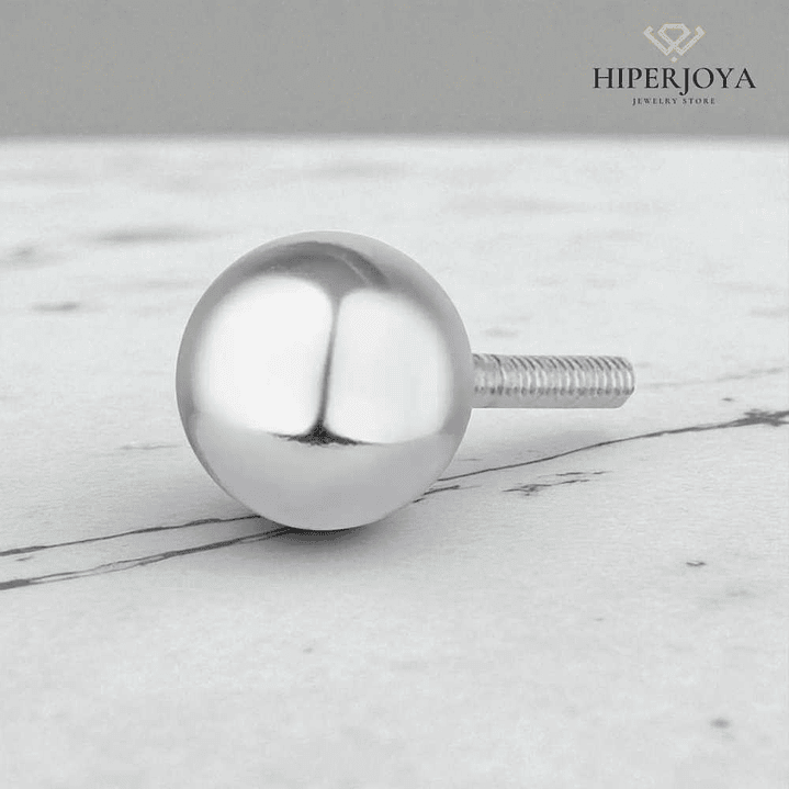 Abalorio bola rosca para cierre de pulsera plata 2