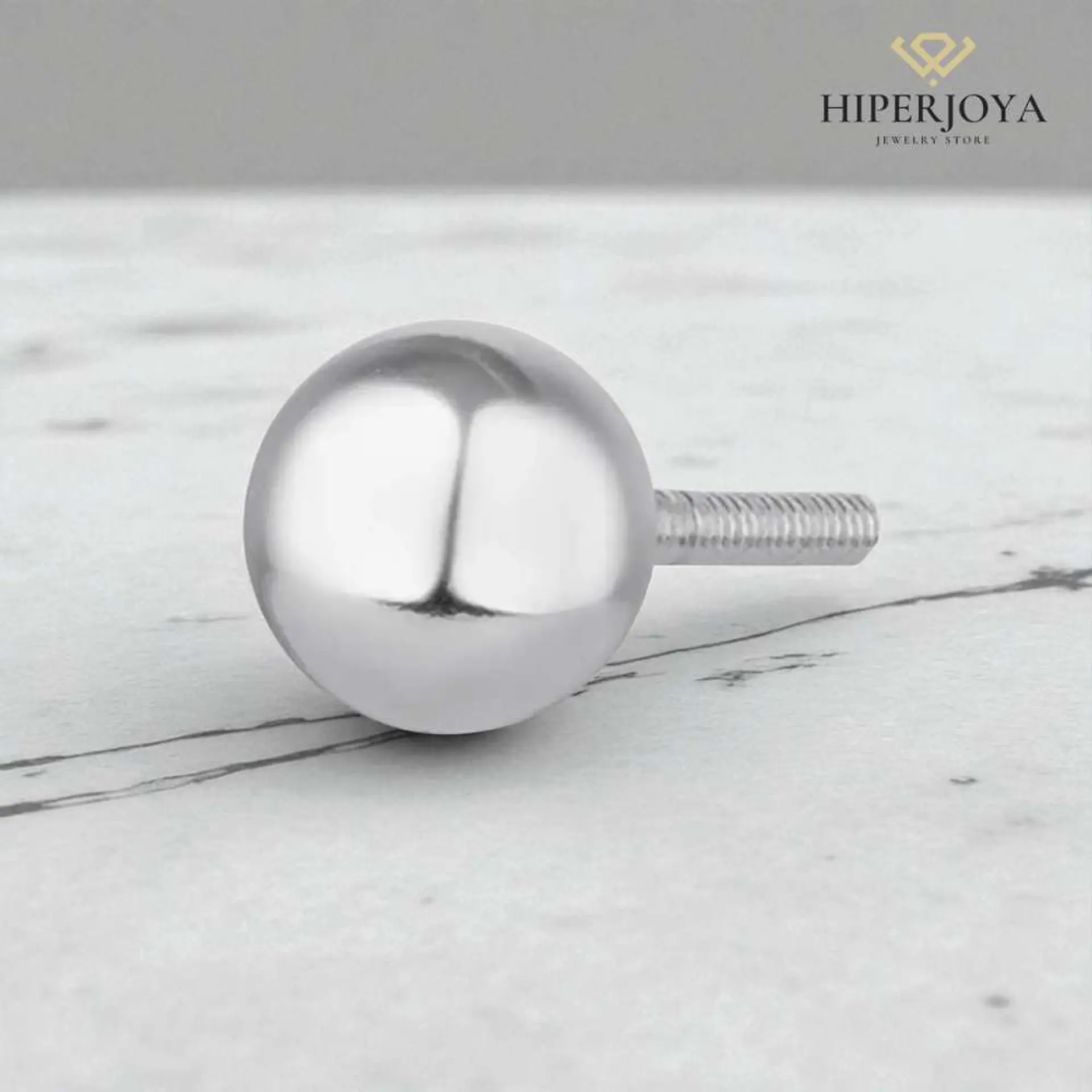 Abalorio bola rosca para cierre de pulsera plata 2