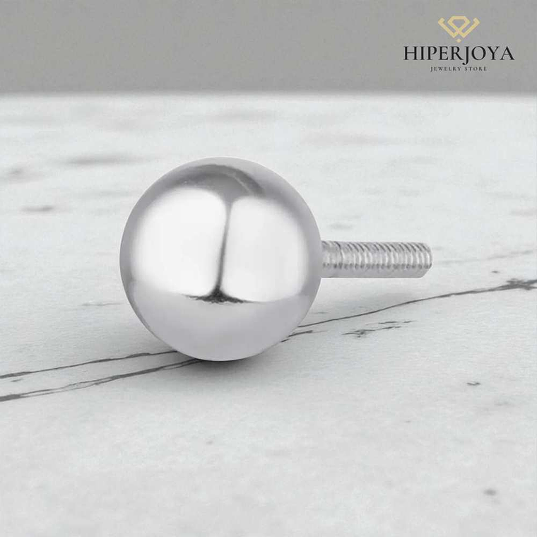 Abalorio bola rosca para cierre de pulsera plata 2