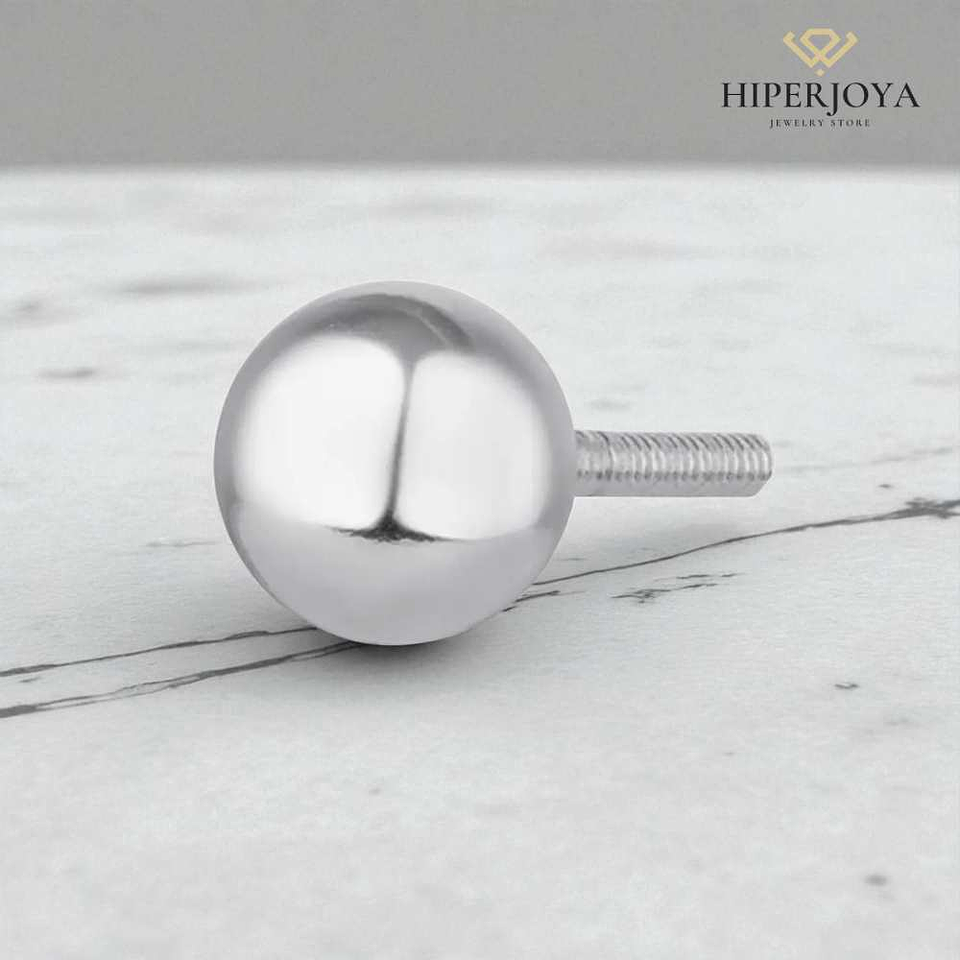 Abalorio bola rosca para cierre de pulsera plata 2