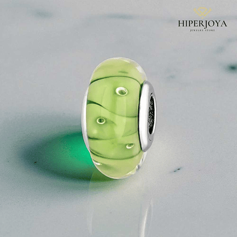 Abalorio murano naturaleza plata