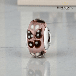 Abalorio murano mariposas plata