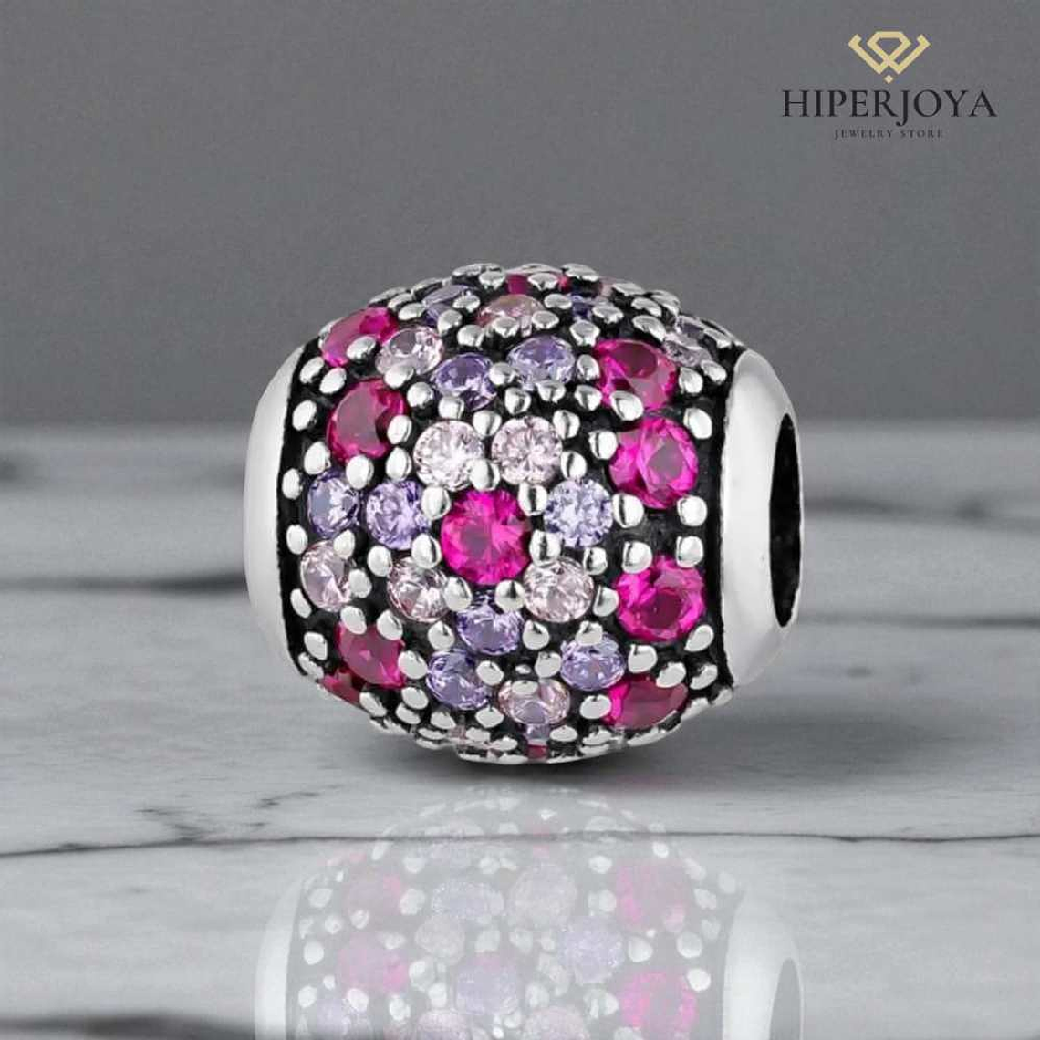 Abalorio destello amatista plata 2